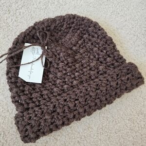 HANDMADE OOAK Hat Toque Beanie Chunky Crochet - Brown